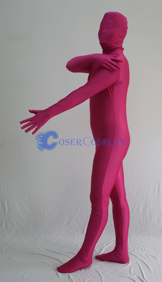 Unicolor Fushia Zentai Halloween Costumes